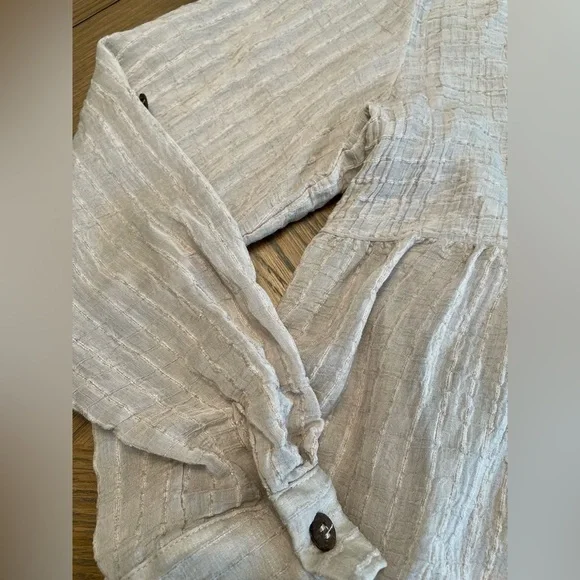 VICI Miou Muse Garrett Tiered Babydoll Tunic Dress Beige - Picture 5 of 10